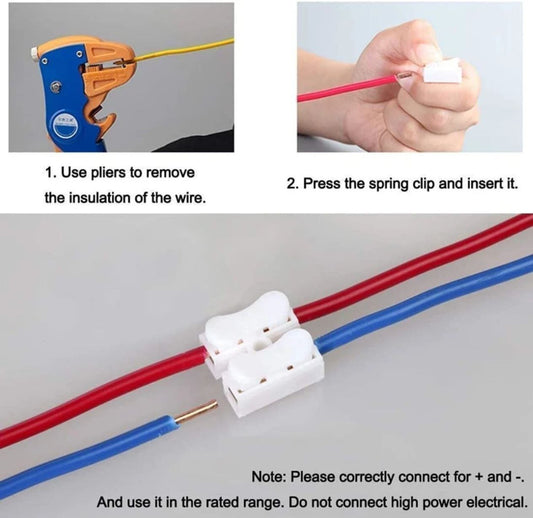 2 way connector pack of 50 , quick cable connector